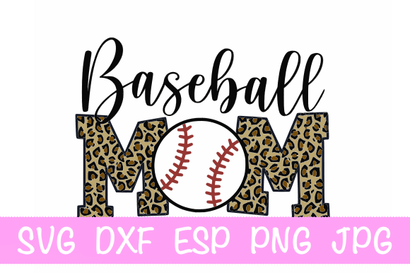 Leopard Baseball Mom SVG: Graphics for Crafts